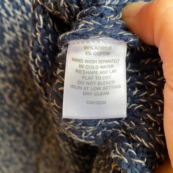 Design Lab by Lord & Taylor Heathered Blue Knit Sweater - Picture 5 of 10